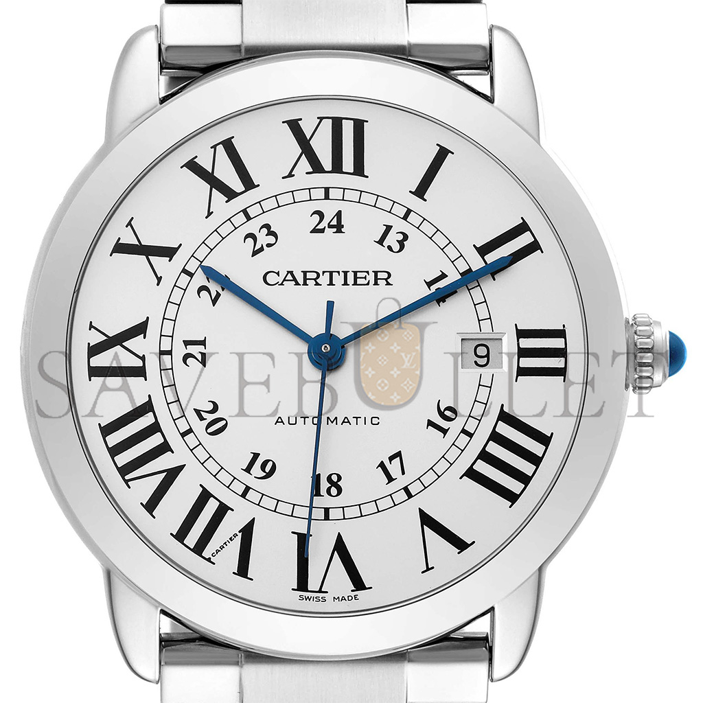ca*t*er ronde solo de ca*t*er xl silver dial auT0matic steel watch w6701011